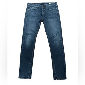 Rag & Bone Extra Slim Mens 32 x 32 Fit 1 Blue Denim Jeans Button Fly